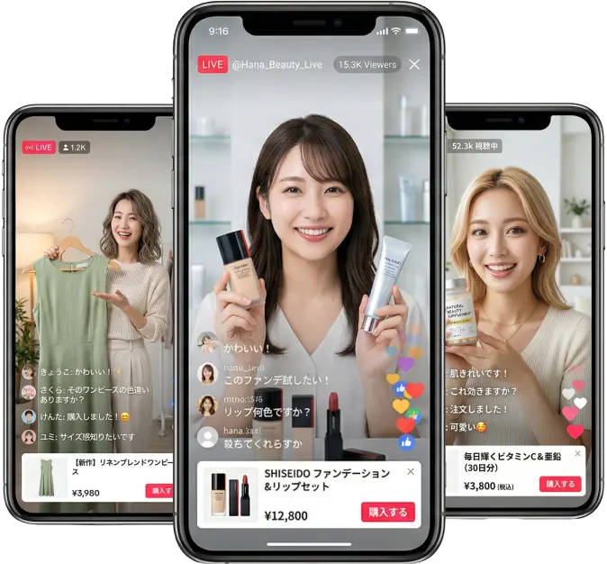 TikTok Shopを活用したライブコマースのイメージ画像