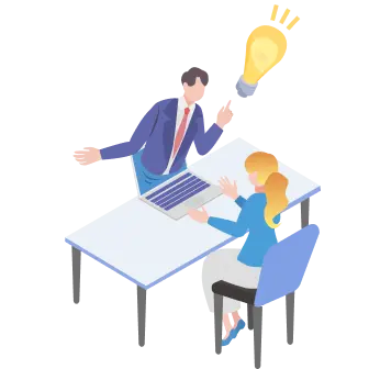 協業関係と成果測定のイラスト