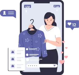 TikTokの画面のイラスト